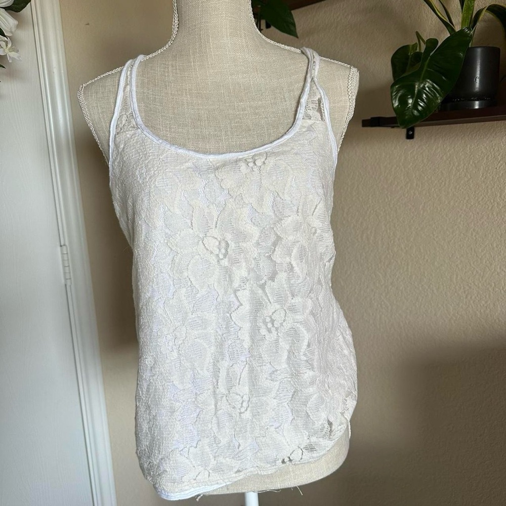Hollister Ivory Lace Camisole